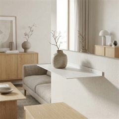 Como Hylde 37,5 x 15 cm - Hvid metal